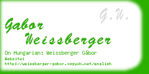 gabor weissberger business card